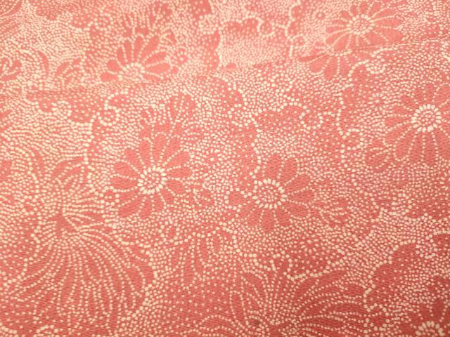 平和屋着物■江戸小紋 雪輪草花文 正絹 逸品 AABI6078fw