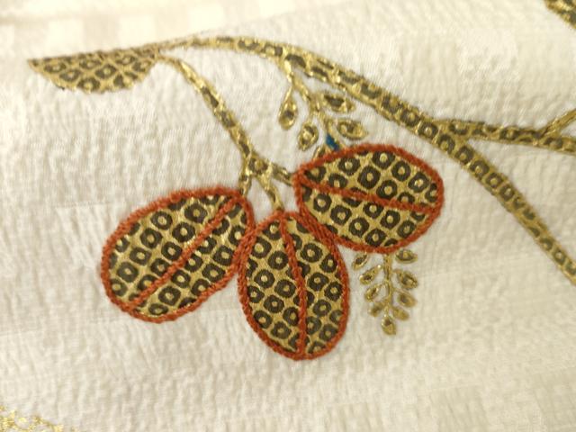 平和屋着物●訪問着 刺繍 萩 金彩 鈴乃屋扱い 正絹 逸品 AABI6090cs
