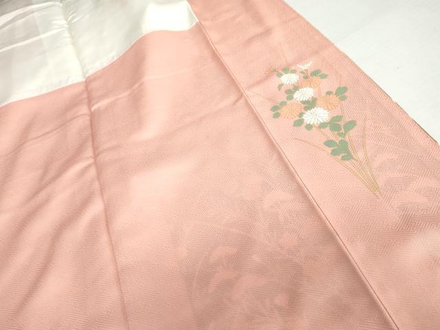平和屋着物●訪問着 駒刺繍 花蝶文 暈し染め 金彩 正絹 逸品 AABI6092cs