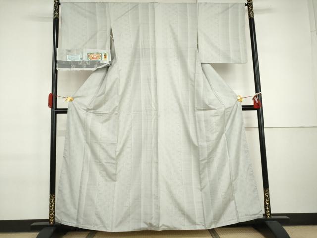 平和屋着物●本場大島紬 白大島 カタス7マルキ 麻の葉間道 大島紬美幸謹製 窪田織物 さが美扱い 証紙付き 正絹 逸品 AABI6102cs
