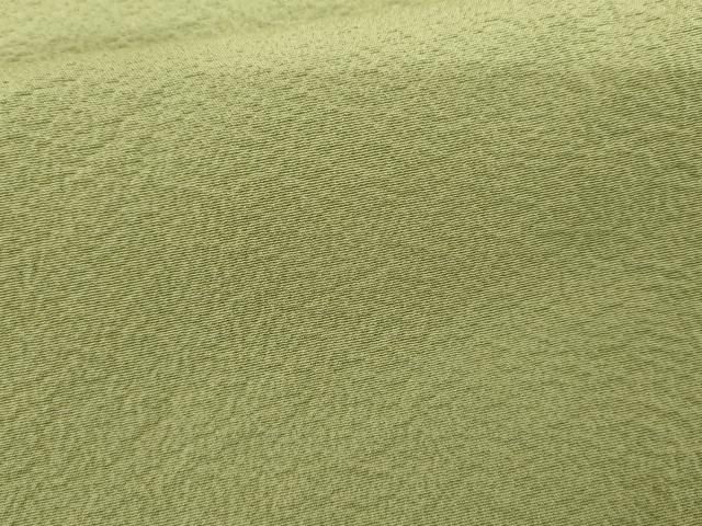 平和屋着物●上質な色無地 青丹色 正絹 逸品 AABI6105cs