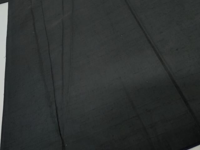 平和屋着物●男性 黒紋付 紬地 正絹 逸品 AABI6118cs