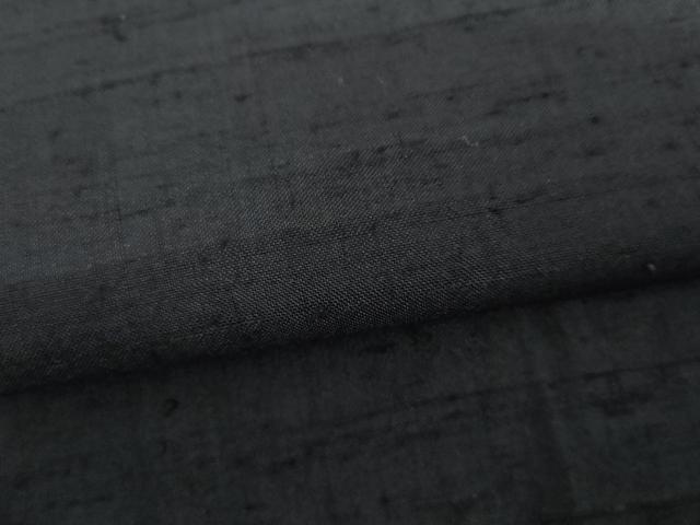 平和屋着物●男性 黒紋付 紬地 正絹 逸品 AABI6118cs