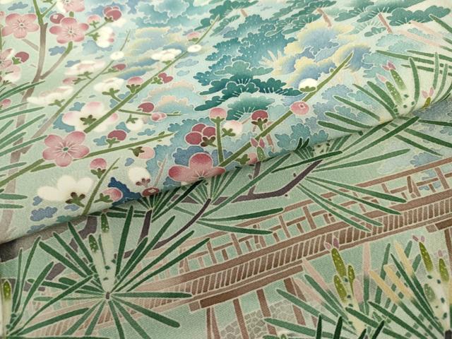 平和屋着物●本加賀友禅作家 浅野冨治男 色留袖 梅松樹林文 正絹 逸品 AABI6120cs