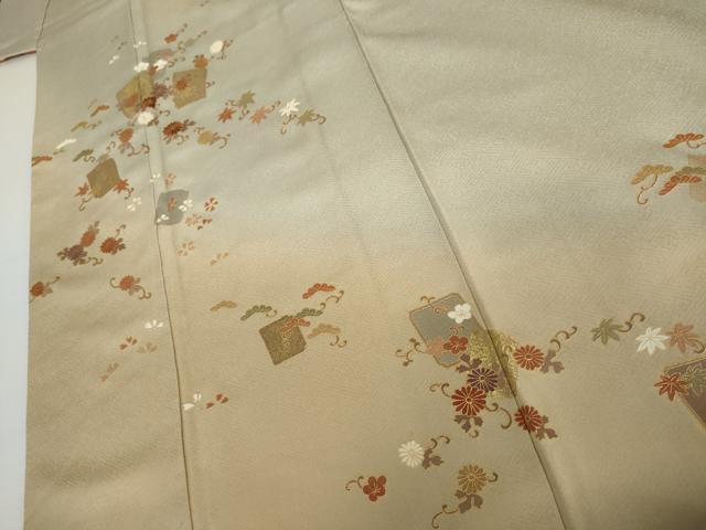 平和屋着物●訪問着 色紙重ね花唐草文 暈し染め 正絹 逸品 AABI6125cs