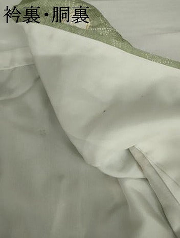平和屋着物●上質な小紋 絞り 枝花文 金彩 正絹 逸品 未使用 AABI6129cs