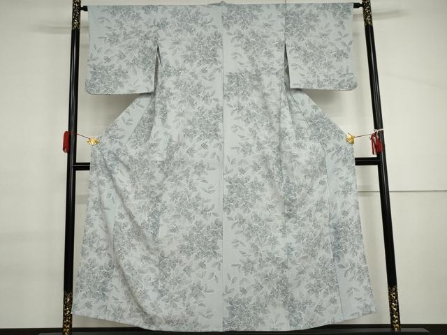 平和屋着物▽小紋 単衣 枝花文 洗える着物 AABI6158cs