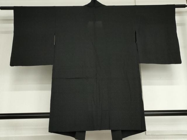 平和屋着物▽羽織 スリーシーズン 春夏秋 塵除け 葉尽くし 黒地 正絹 逸品 AABI6161cs
