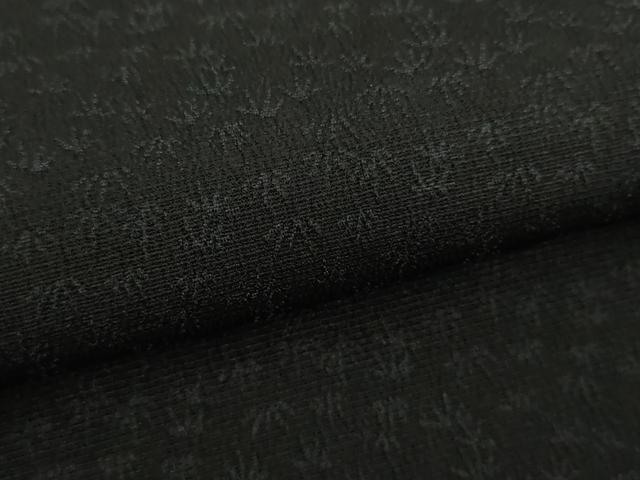 平和屋着物▽羽織 スリーシーズン 春夏秋 塵除け 葉尽くし 黒地 正絹 逸品 AABI6161cs