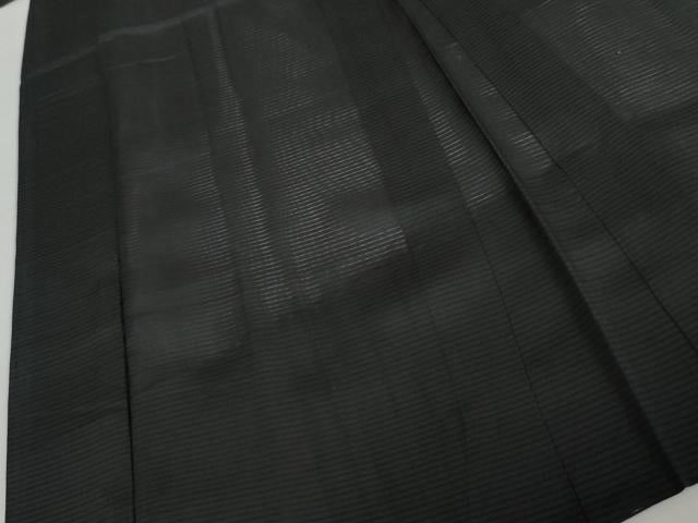 平和屋着物▽男性 長羽織 スリーシーズン 春夏秋 塵除け 黒地 正絹 逸品 AABI6162cs