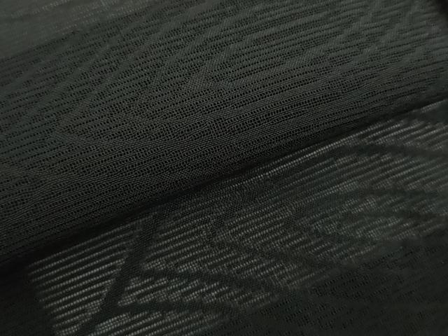 平和屋着物▽道行コート スリーシーズン 春夏秋 塵除け 幾何学紋紗 黒地 正絹 逸品 AABI6166cs
