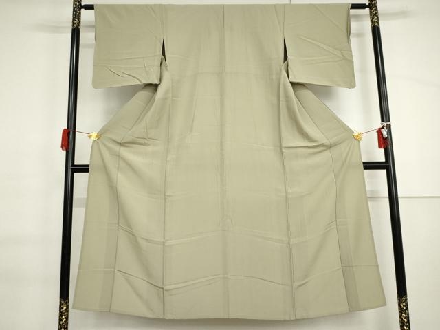 平和屋着物▽上質な色無地 単衣 若芽色 正絹 逸品 AABI6182cs