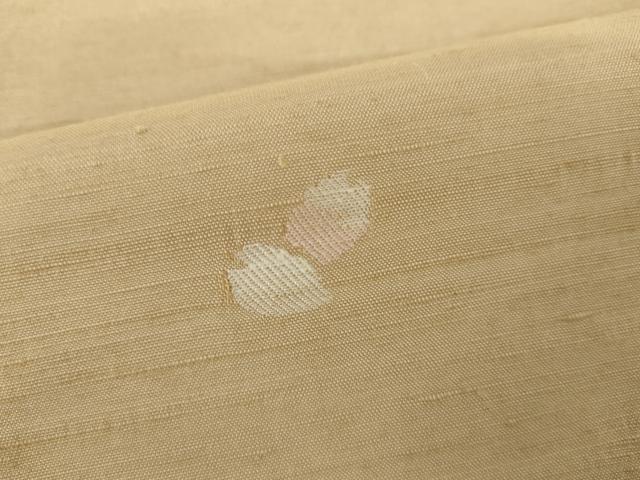 平和屋着物▽紅花紬 米沢 単衣 舞桜文 紅ろまん 新田謹製 証紙付き 正絹 逸品 AABI6187cs