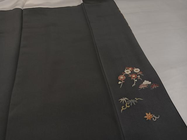 平和屋着物●訪問着 友禅 草花文 金彩 正絹 逸品 AABI6203ph