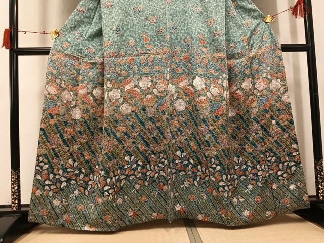 平和屋着物●訪問着 作家物 絞り 辻が花 正絹 逸品 AABI6207ph