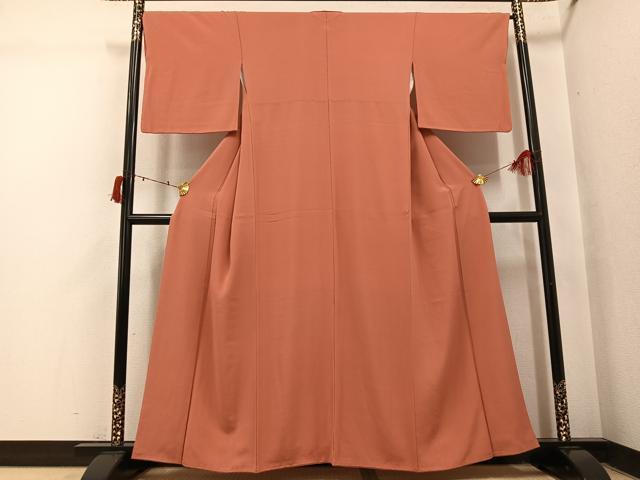 平和屋着物●上質な色無地 東雲色 正絹 逸品 AABI6214ph