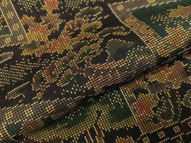平和屋着物●本場大島紬 一元絣 草木文 証紙付き 正絹 逸品 AABI6215ph