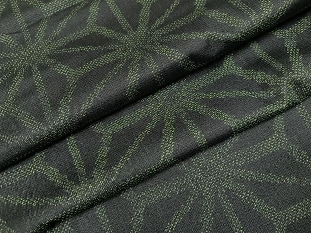 平和屋着物●上質な紬 麻の葉文様 正絹 逸品 未使用 AABI6223ph