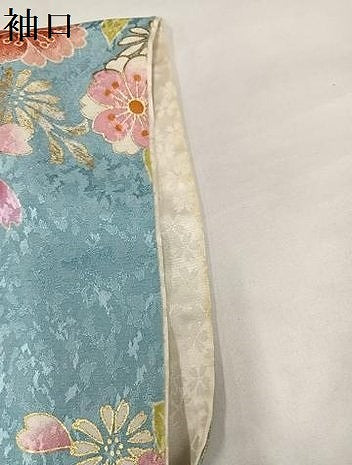 平和屋着物●豪華振袖 草花文 暈し染め 金銀彩 銀通し地 正絹 逸品 AABI6224ph