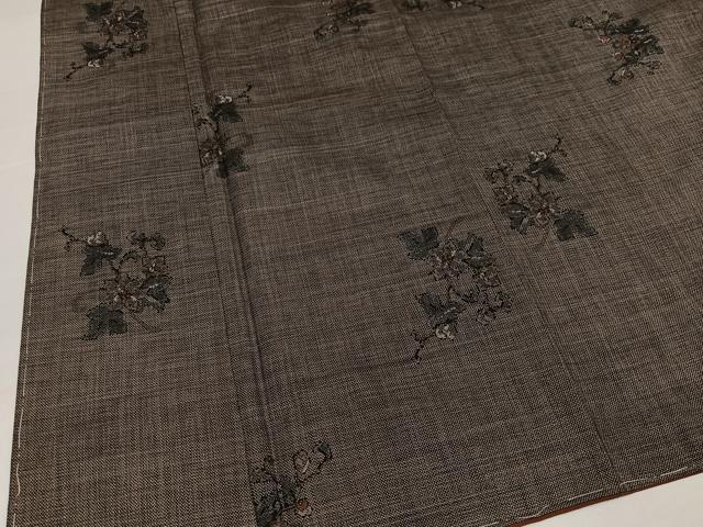 平和屋着物●本場大島紬 カタス9マルキ 枝花文 正絹 逸品 未使用 AABI6225ph