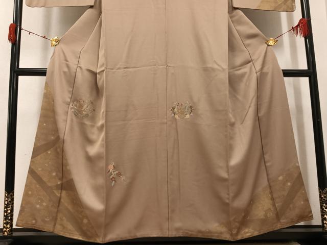 平和屋着物●訪問着 竹屋町刺繍 更紗飛鳥文 金彩 正絹 逸品 AABI6228ph