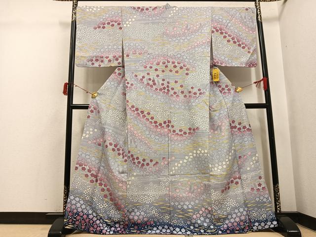 平和屋着物●訪問着 花尽くし 暈し染め 洗える着物 未使用 AABI6236ph