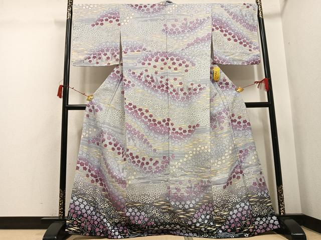平和屋着物●訪問着 花尽くし 暈し染め 洗える着物 未使用 AABI6237ph