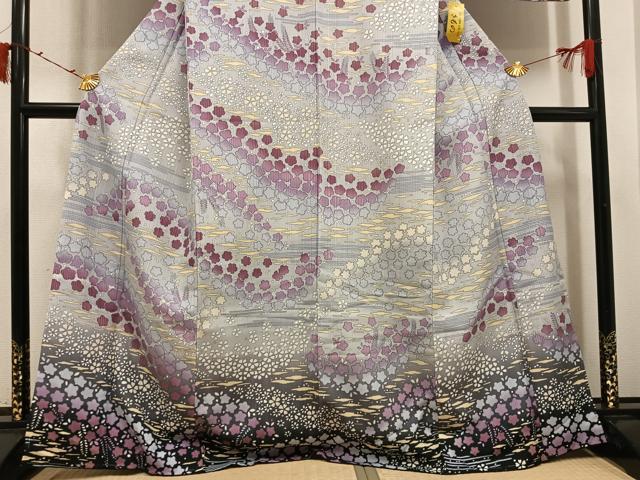 平和屋着物●訪問着 花尽くし 暈し染め 洗える着物 未使用 AABI6237ph