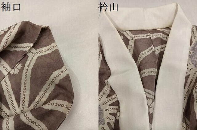 平和屋着物●BANKANわものや 長襦袢 無双仕立て 雪輪桜文 正絹 逸品 AABI6239ph