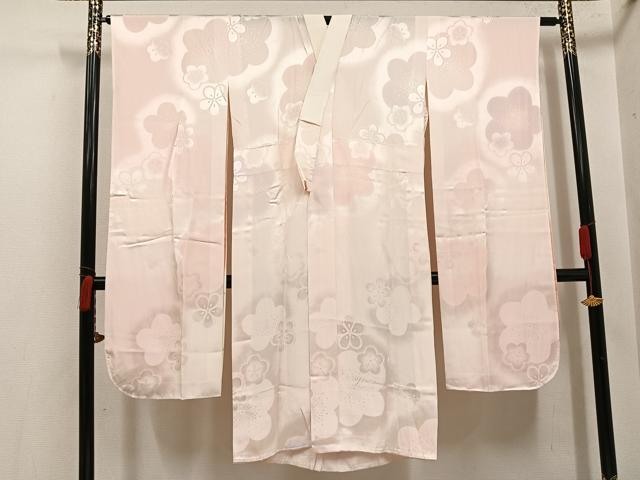 平和屋着物●振袖用長襦袢 無双仕立て 梅地紋 暈し染め 正絹 逸品 AABI6241ph