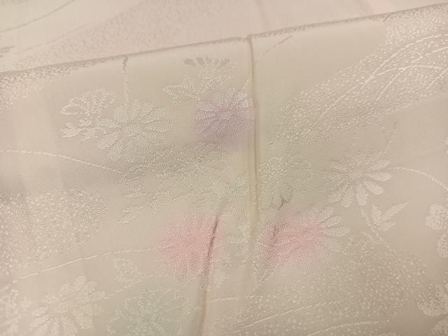 平和屋着物●振袖用長襦袢 無双仕立て 草花地紋 暈し染め 正絹 逸品 AABI6242ph