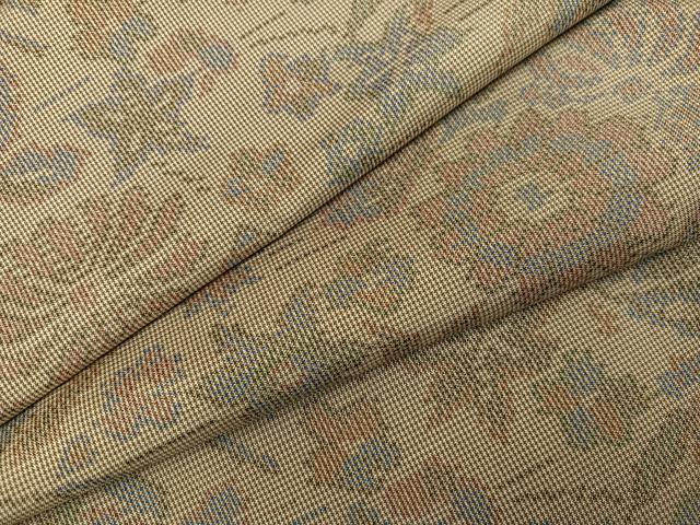 平和屋着物●本場大島紬 一元7マルキ 草花文 正絹 逸品 AABI6243ph