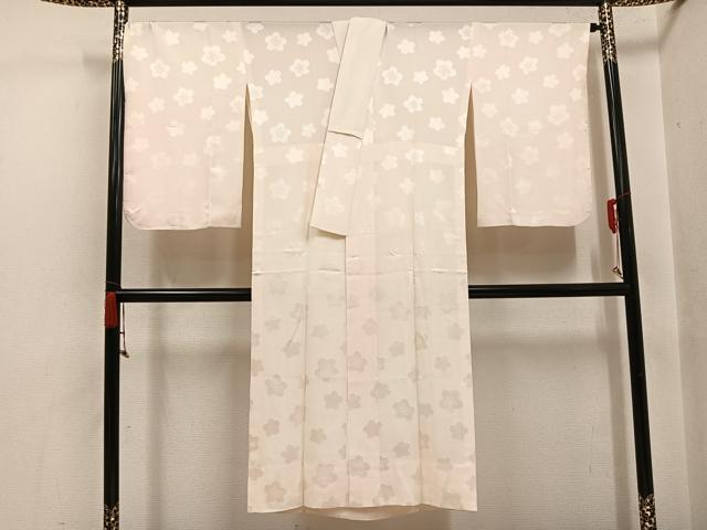 平和屋着物●長襦袢 無双仕立て 梅地紋 正絹 逸品 AABI6244ph