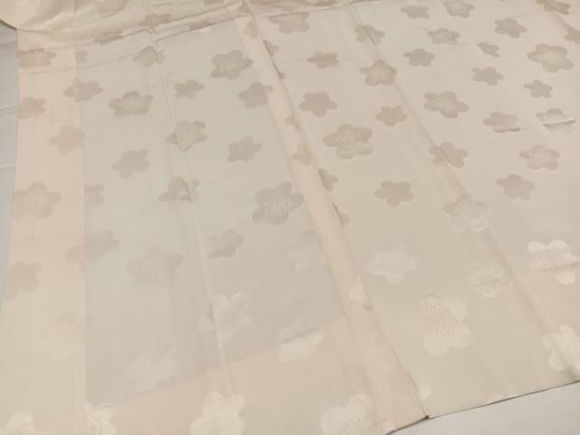 平和屋着物●長襦袢 無双仕立て 梅地紋 正絹 逸品 AABI6244ph
