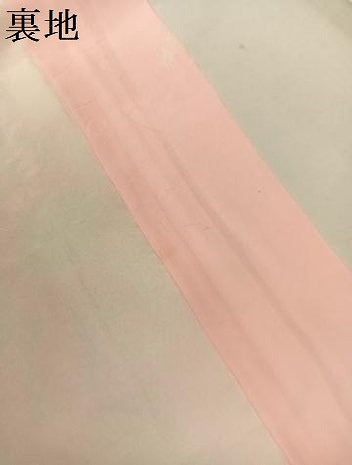 平和屋着物●振袖用長襦袢 袷 絞り 片輪車花文 暈し染め 正絹 逸品 AABI6245ph