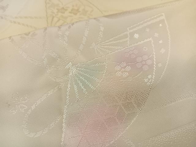 平和屋着物●振袖用長襦袢 無双仕立て 扇面花地紋 暈し染め 正絹 逸品 AABI6246ph