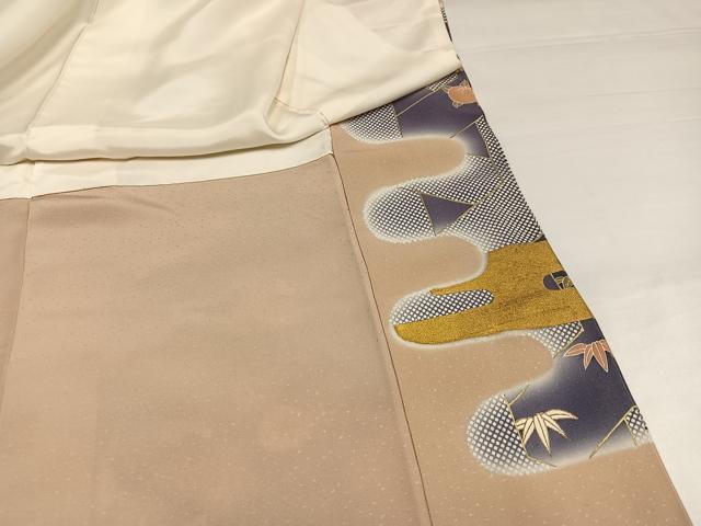 平和屋着物●創業460年・千總 色留袖 駒刺繍 エ霞草花文 暈し染め 金彩 正絹 逸品 AABI6249ph