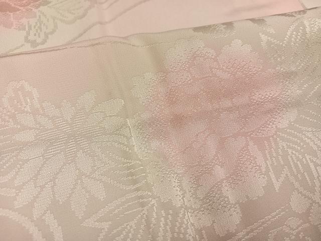 平和屋着物●振袖用長襦袢 袷 草花地紋 暈し染め 正絹 逸品 AABI6251ph