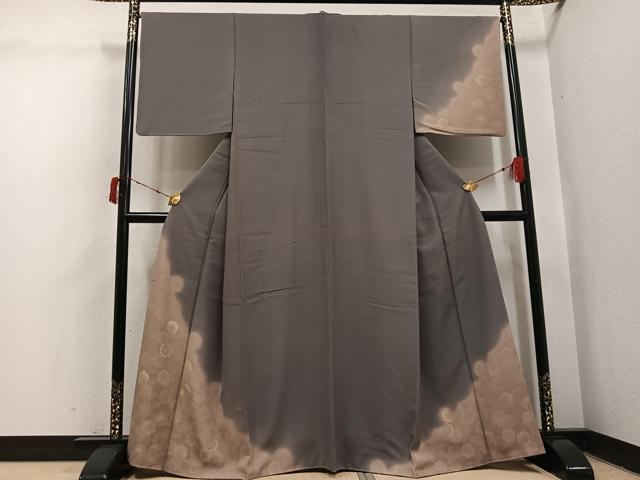 平和屋着物●訪問着 雪輪文 暈し染め 金彩 正絹 逸品 未使用 AABI6268ph