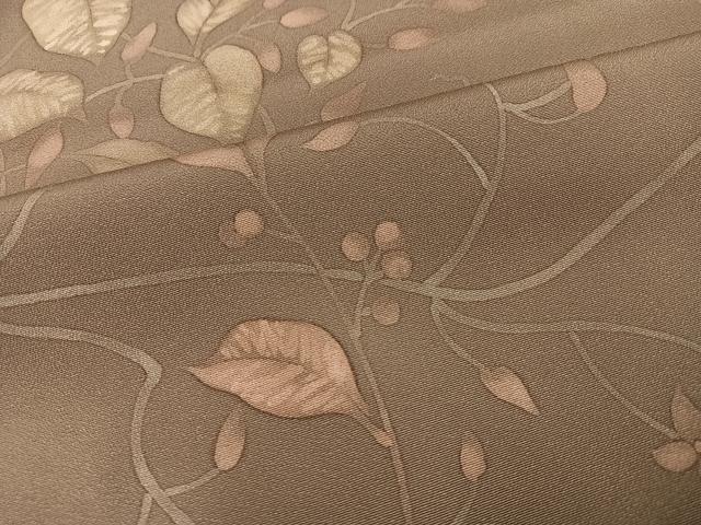 平和屋着物●訪問着 刺繍 ろうけつ染 草花文 銀座越後屋扱い たとう紙付き 正絹 逸品 AABI6270ph