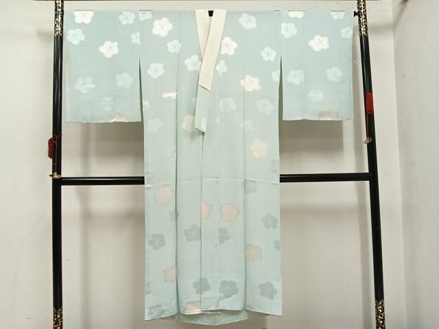 平和屋着物●長襦袢 無双仕立て 梅地紋 正絹 逸品 未使用 AABI6272ph