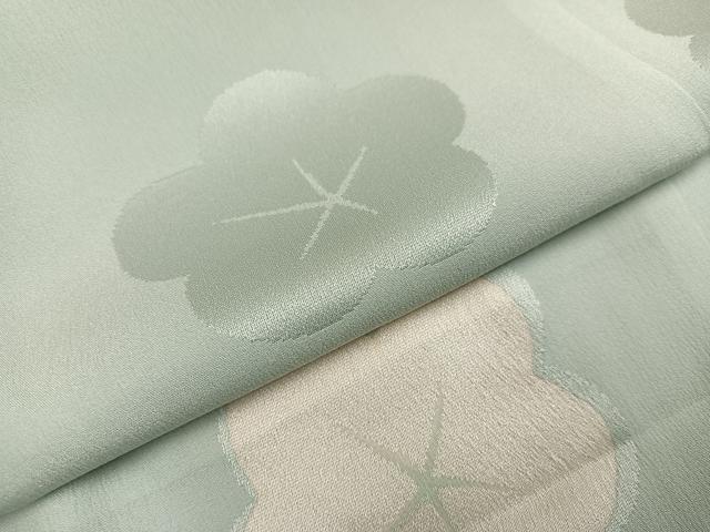 平和屋着物●長襦袢 無双仕立て 梅地紋 正絹 逸品 未使用 AABI6272ph