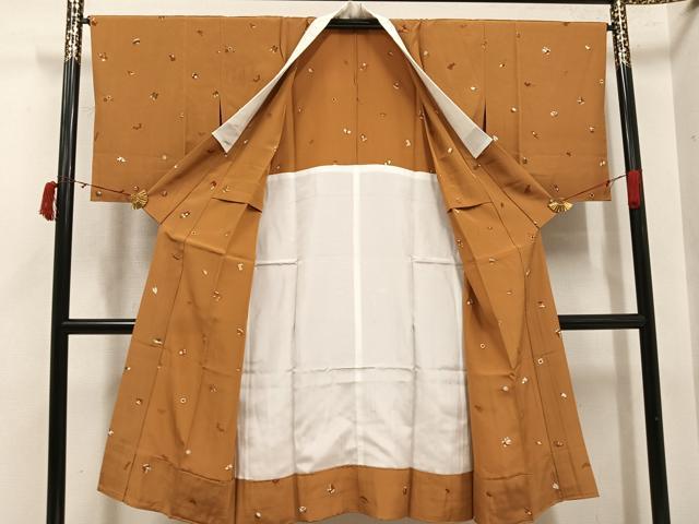 平和屋着物●長襦袢 無双仕立て 玩具文 金彩 正絹 逸品 AABI6273ph