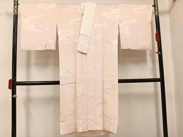 平和屋着物●長襦袢 無双仕立て 枝花文 正絹 逸品 AABI6287ph