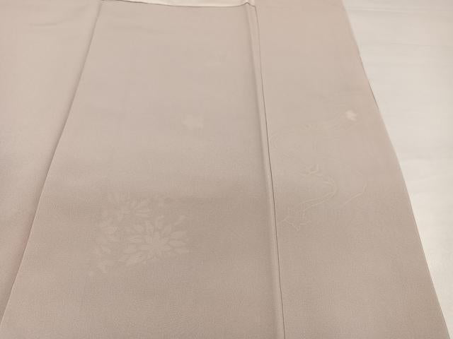 平和屋着物●訪問着 駒刺繍 流水花文 暈し染め 金彩 正絹 逸品 AABI6289ph