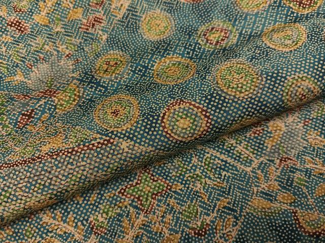 平和屋着物●本場大島紬 染大島 草花文 正絹 逸品 AABI6297ph