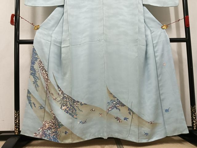 平和屋着物●訪問着 作家物 三辻与四昭 草木文 正絹 逸品 AABI6300ph