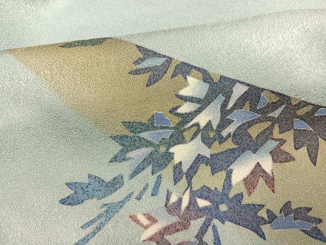 平和屋着物●訪問着 作家物 三辻与四昭 草木文 正絹 逸品 AABI6300ph