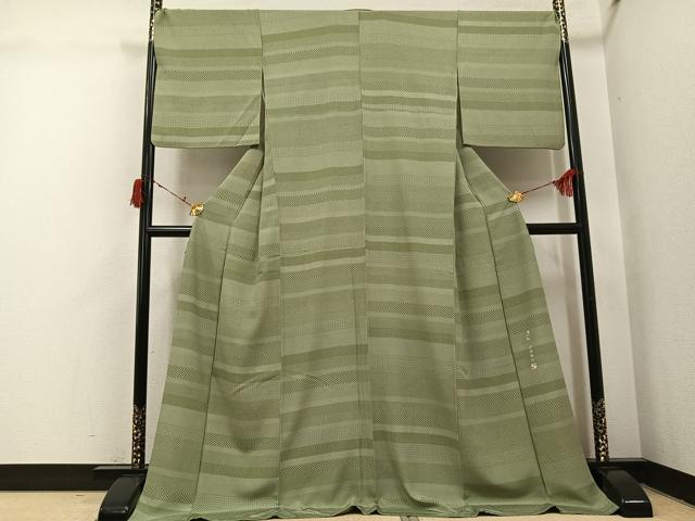 平和屋着物●江紋屋 江戸小紋 保科勝信 寄せ小紋柄 正絹 逸品 AABI6314ph