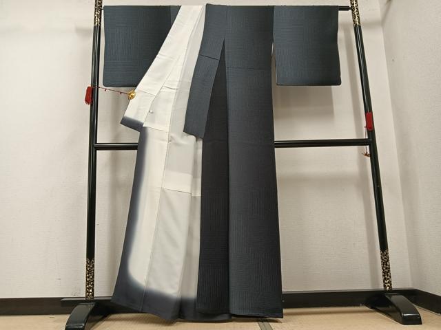 平和屋着物●上質な小紋 間道 正絹 逸品 AABI6315ph